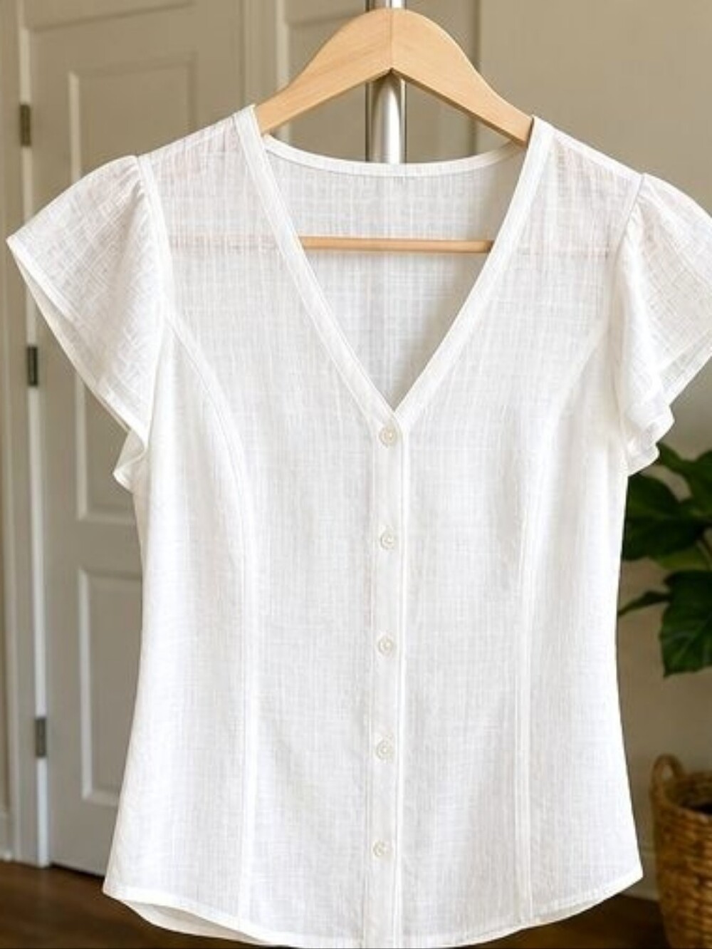 White Smocked Top